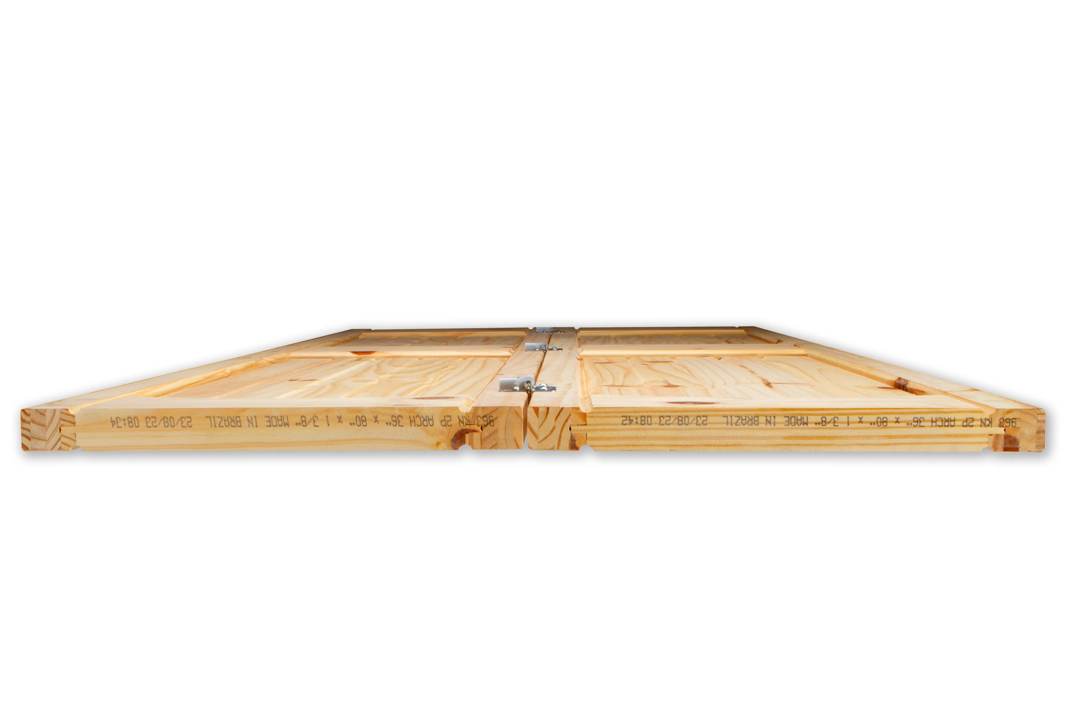 2 Panel Square Top V-Groove Knotty Pine Bifold Interior Door - Image 4
