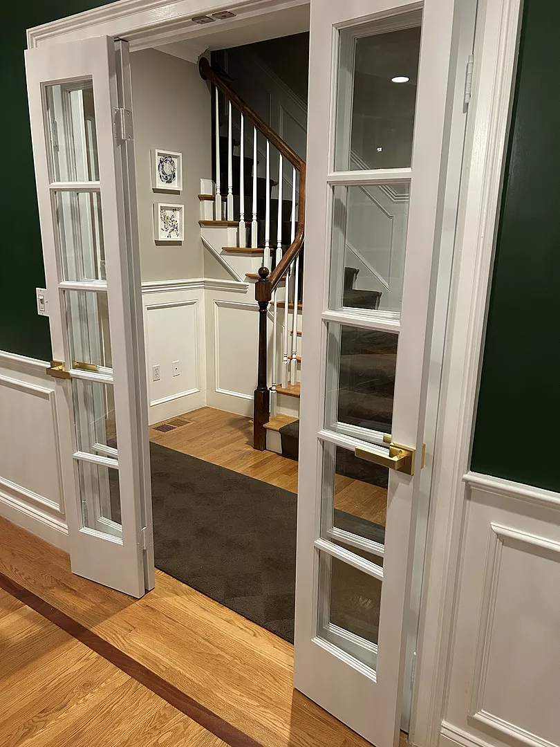 5 Lite Narrow French Interior Wood Door (Primed) - Image 5