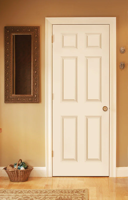 6 Panel Raised Single Hip Clear Pine Wood Interior Door - Image 5